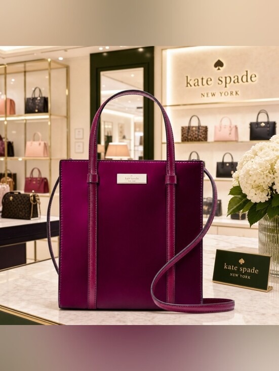 kate spade Handbags - Kate Spade Kenzie Patent Mini Tote Bag - Dark Raspberry NWT